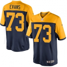 Youth Nike Green Bay Packers #73 Jahri Evans Elite Navy Blue Alternate NFL Jersey