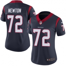 Women's Nike Houston Texans #72 Derek Newton Elite Navy Blue Team Color NFL Jersey