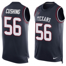Men's Nike Houston Texans #56 Brian Cushing Limited Navy Blue Player Name & Number Tank Top NFL Jersey