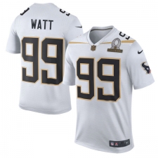Men's Nike Houston Texans #99 J.J. Watt Elite White Team Rice 2016 Pro Bowl NFL Jersey