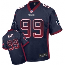 Youth Nike Houston Texans #99 J.J. Watt Elite Navy Blue Drift Fashion NFL Jersey