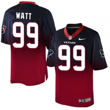 Youth Nike Houston Texans #99 J.J. Watt Elite Navy/Red Fadeaway NFL Jersey