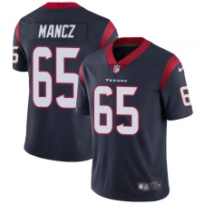 Youth Nike Houston Texans #65 Greg Mancz Elite Navy Blue Team Color NFL Jersey
