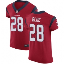 Men's Nike Houston Texans #28 Alfred Blue Red Alternate Vapor Untouchable Elite Player NFL Jersey