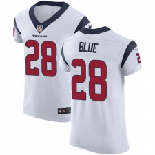Men's Nike Houston Texans #28 Alfred Blue White Vapor Untouchable Elite Player NFL Jersey