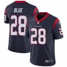 Youth Nike Houston Texans #28 Alfred Blue Limited Navy Blue Team Color Vapor Untouchable NFL Jersey