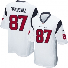 Men's Nike Houston Texans #87 C.J. Fiedorowicz Game White NFL Jersey