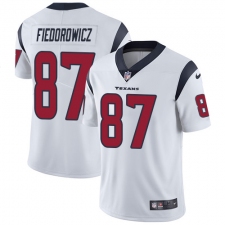 Men's Nike Houston Texans #87 C.J. Fiedorowicz Limited White Vapor Untouchable NFL Jersey