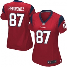 Women's Nike Houston Texans #87 C.J. Fiedorowicz Game Red Alternate NFL Jersey
