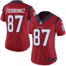 Women's Nike Houston Texans #87 C.J. Fiedorowicz Limited Red Alternate Vapor Untouchable NFL Jersey