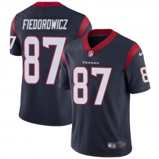 Youth Nike Houston Texans #87 C.J. Fiedorowicz Limited Navy Blue Team Color Vapor Untouchable NFL Jersey