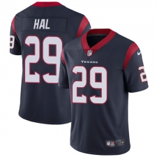 Youth Nike Houston Texans #29 Andre Hal Elite Navy Blue Team Color NFL Jersey