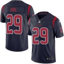 Youth Nike Houston Texans #29 Andre Hal Limited Navy Blue Rush Vapor Untouchable NFL Jersey