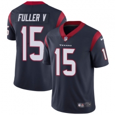 Men's Nike Houston Texans #15 Will Fuller V Limited Navy Blue Team Color Vapor Untouchable NFL Jersey