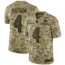 Men's Nike Houston Texans #4 Deshaun Watson Limited Camo 2018 Salute to Service NFL Jersey