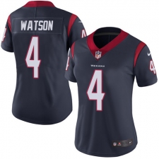 Women's Nike Houston Texans #4 Deshaun Watson Limited Navy Blue Team Color Vapor Untouchable NFL Jersey