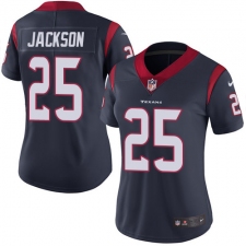 Women's Nike Houston Texans #25 Kareem Jackson Limited Navy Blue Team Color Vapor Untouchable NFL Jersey