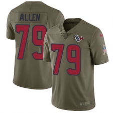 Youth Nike Houston Texans #79 Jeff Allen Limited Olive 2017 Salute to Service NFL Jersey