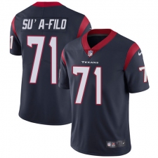 Youth Nike Houston Texans #71 Xavier Su'a-Filo Limited Navy Blue Team Color Vapor Untouchable NFL Jersey