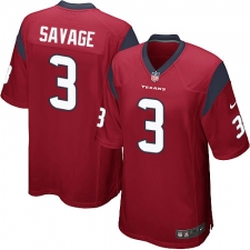 Men's Nike Houston Texans #3 Tom Savage Game Red Alternate NFL Jersey