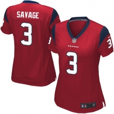 Women's Nike Houston Texans #3 Tom Savage Game Red Alternate NFL Jersey