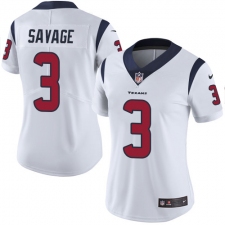 Women's Nike Houston Texans #3 Tom Savage Limited White Vapor Untouchable NFL Jersey