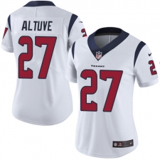 Women's Nike Houston Texans #27 Jose Altuve Limited White Vapor Untouchable NFL Jersey