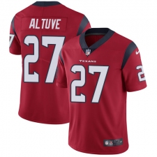 Youth Nike Houston Texans #27 Jose Altuve Limited Red Alternate Vapor Untouchable NFL Jersey