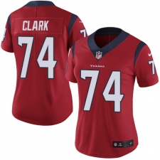 Women's Nike Houston Texans #74 Chris Clark Elite Red Alternate NFL Jersey