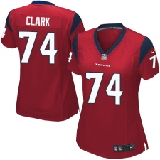 Women's Nike Houston Texans #74 Chris Clark Game Red Alternate NFL Jersey