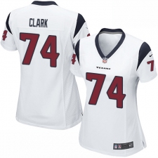 Women's Nike Houston Texans #74 Chris Clark Game White NFL Jersey