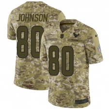Men's Nike Houston Texans #80 Andre Johnson Limited Camo 2018 Salute to Service NFL Jersey