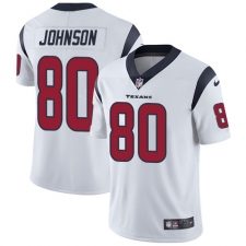 Men's Nike Houston Texans #80 Andre Johnson Limited White Vapor Untouchable NFL Jersey
