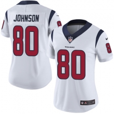 Women's Nike Houston Texans #80 Andre Johnson Limited White Vapor Untouchable NFL Jersey