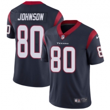 Youth Nike Houston Texans #80 Andre Johnson Elite Navy Blue Team Color NFL Jersey
