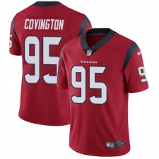 Men's Nike Houston Texans #95 Christian Covington Limited Red Alternate Vapor Untouchable NFL Jersey