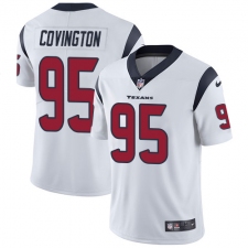 Men's Nike Houston Texans #95 Christian Covington Limited White Vapor Untouchable NFL Jersey