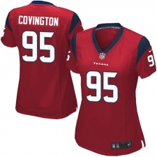 Women's Nike Houston Texans #95 Christian Covington Game Red Alternate NFL Jersey