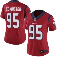Women's Nike Houston Texans #95 Christian Covington Limited Red Alternate Vapor Untouchable NFL Jersey