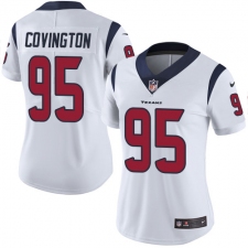 Women's Nike Houston Texans #95 Christian Covington Limited White Vapor Untouchable NFL Jersey