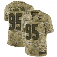 Youth Nike Houston Texans #95 Christian Covington Limited Camo 2018 Salute to Service NFL Jersey