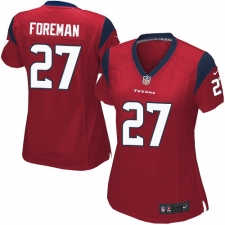 Women's Nike Houston Texans #27 D'Onta Foreman Game Red Alternate NFL Jersey