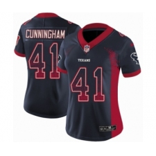 Women's Nike Houston Texans #41 Zach Cunningham Limited Navy Blue Rush Drift Fashion NFL Jersey