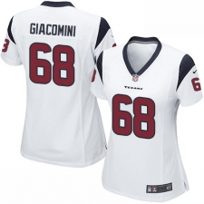 Women's Nike Houston Texans #68 Breno Giacomini Game White NFL Jersey