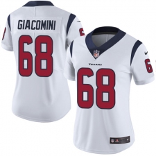 Women's Nike Houston Texans #68 Breno Giacomini White Vapor Untouchable Limited Player NFL Jersey