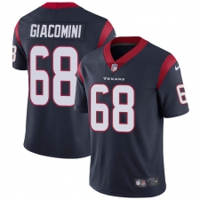 Youth Nike Houston Texans #68 Breno Giacomini Navy Blue Team Color Vapor Untouchable Limited Player NFL Jersey