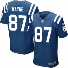 Men's Nike Indianapolis Colts #87 Reggie Wayne Elite Royal Blue Team Color NFL Jersey