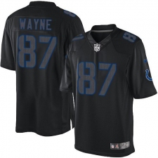 Men's Nike Indianapolis Colts #87 Reggie Wayne Limited Black Impact NFL Jersey
