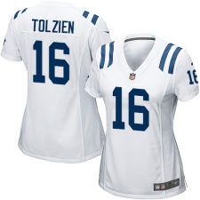 Women's Nike Indianapolis Colts #16 Scott Tolzien Game White NFL Jersey