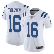 Women's Nike Indianapolis Colts #16 Scott Tolzien White Vapor Untouchable Limited Player NFL Jersey